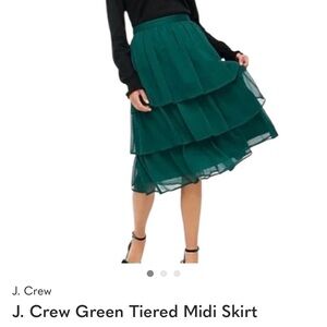 NWT Tiered Ruffled Midi Skirt - J. crew Fac